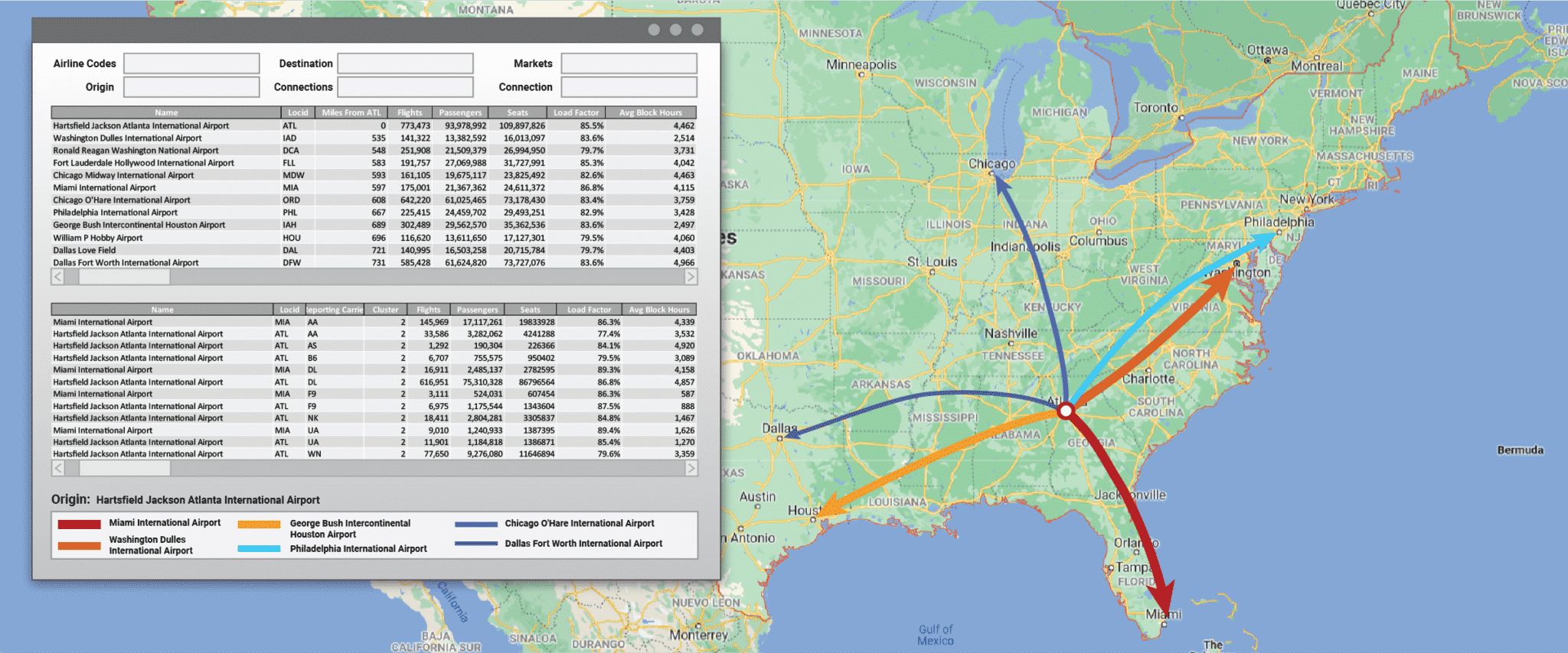 Airport Route Planning Model Mosaic ATM   Routing Model Mockup1 1 